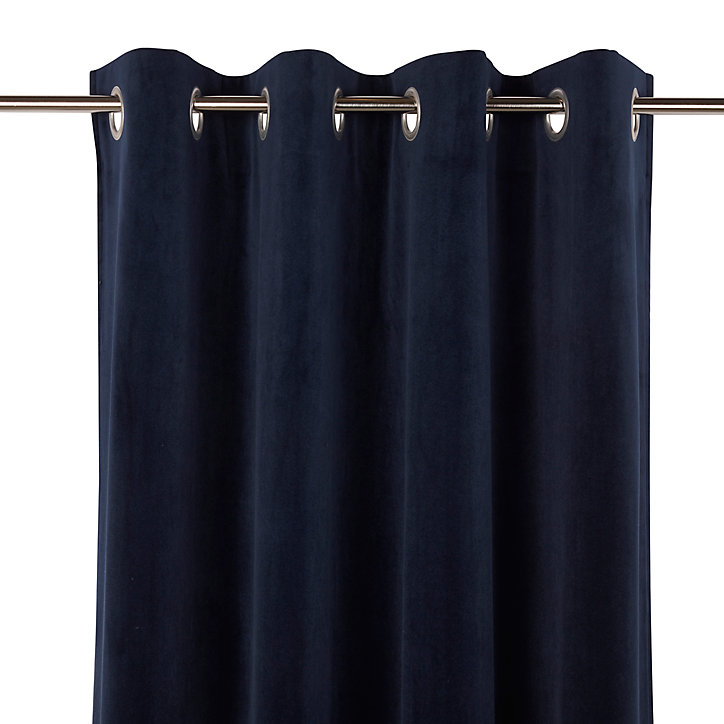 Rideau Velvet Valgreta bleu l.140 x H.260 cm