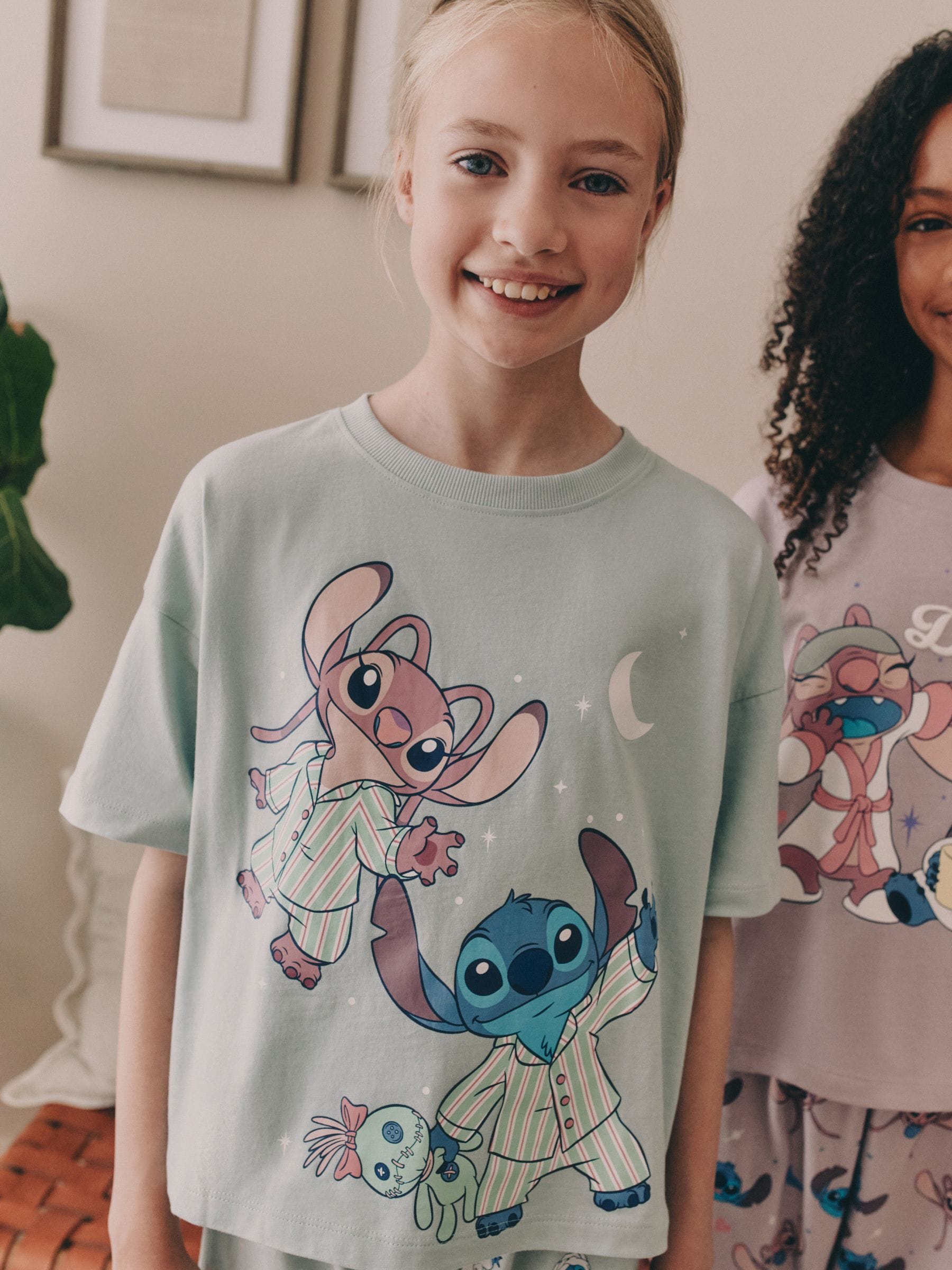 Paars/groen - Lilo & Stitch Joggers Pyjamas 2 Pack (3-16yrs)