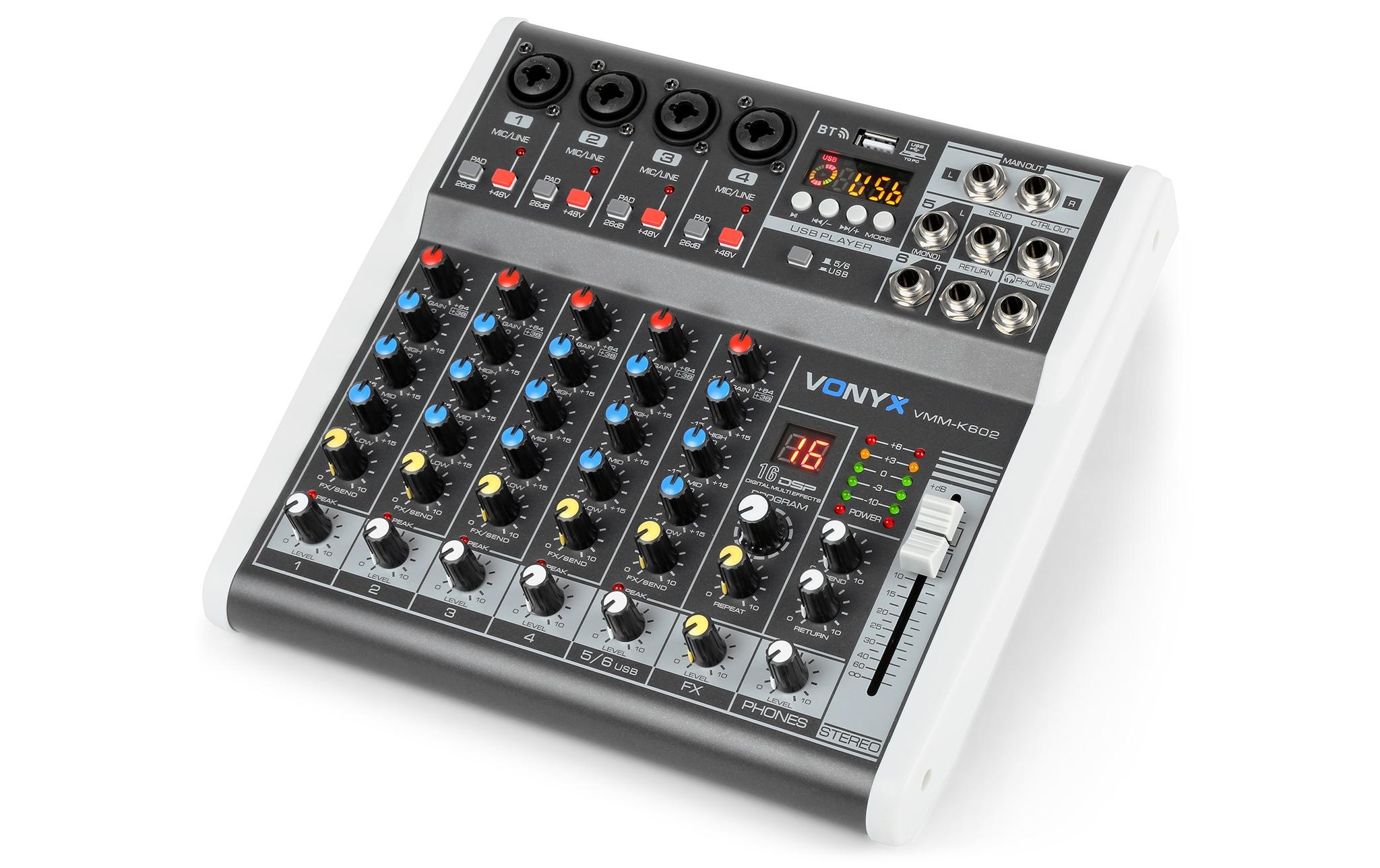 Mischpult VMM-K602<br>6-Kanal Mischpult mit DSP-Funktionen