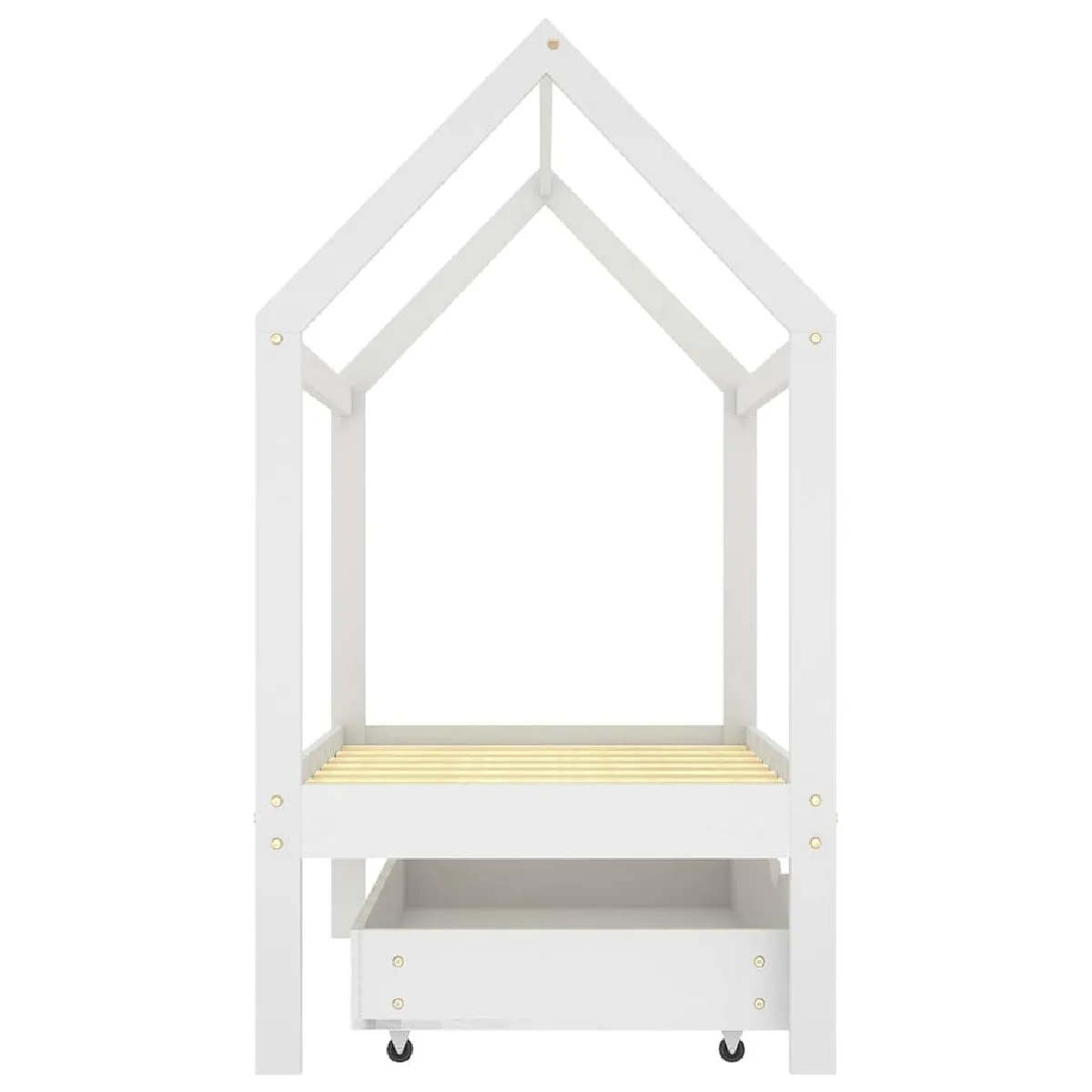 VidaXL Cadre de lit enfant - Blanc Pin