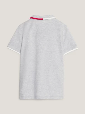 Polo de corte regular com gola desfiada