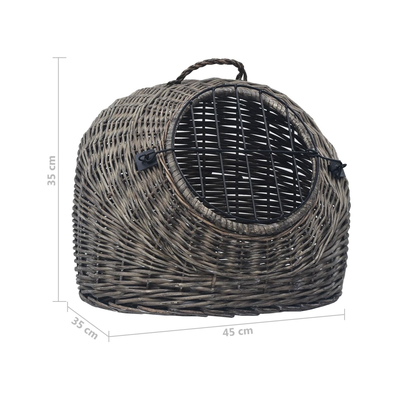 VidaXL Katzentransporter Grau 35 cm, 35 cm, 35 cm