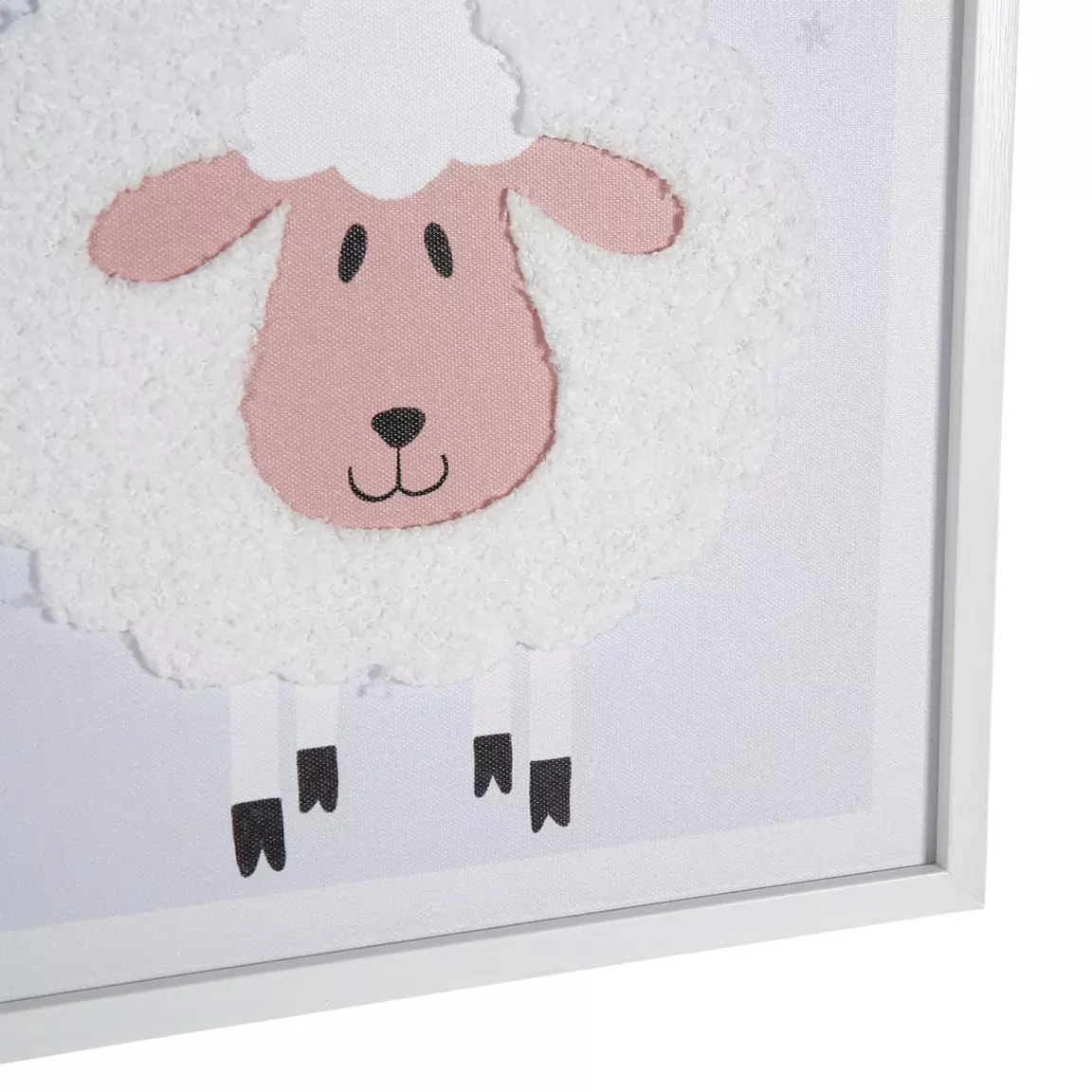 Toile murale enfant (30 x 40 cm) Mouton Blanche