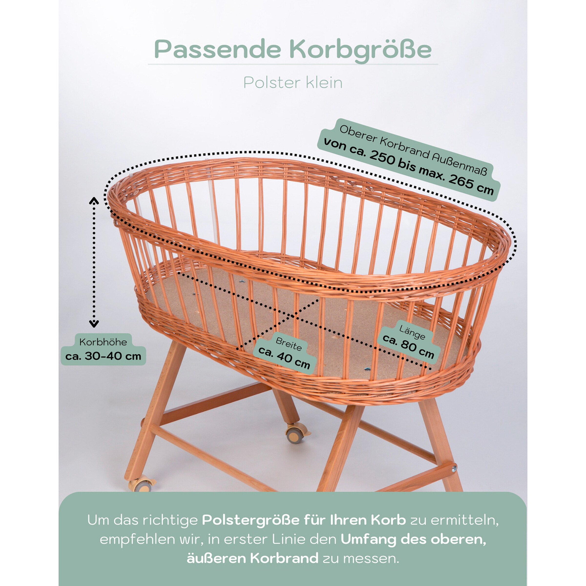 Mionido Polster für Stubenwagen klein