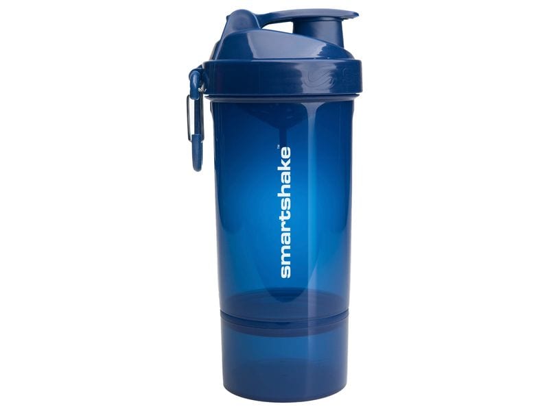 Smartshake Original2go One 800 ml, Marineblau Flasche mit Fach für Nahrungsergänzungsmittel, Früchte und Müsli
