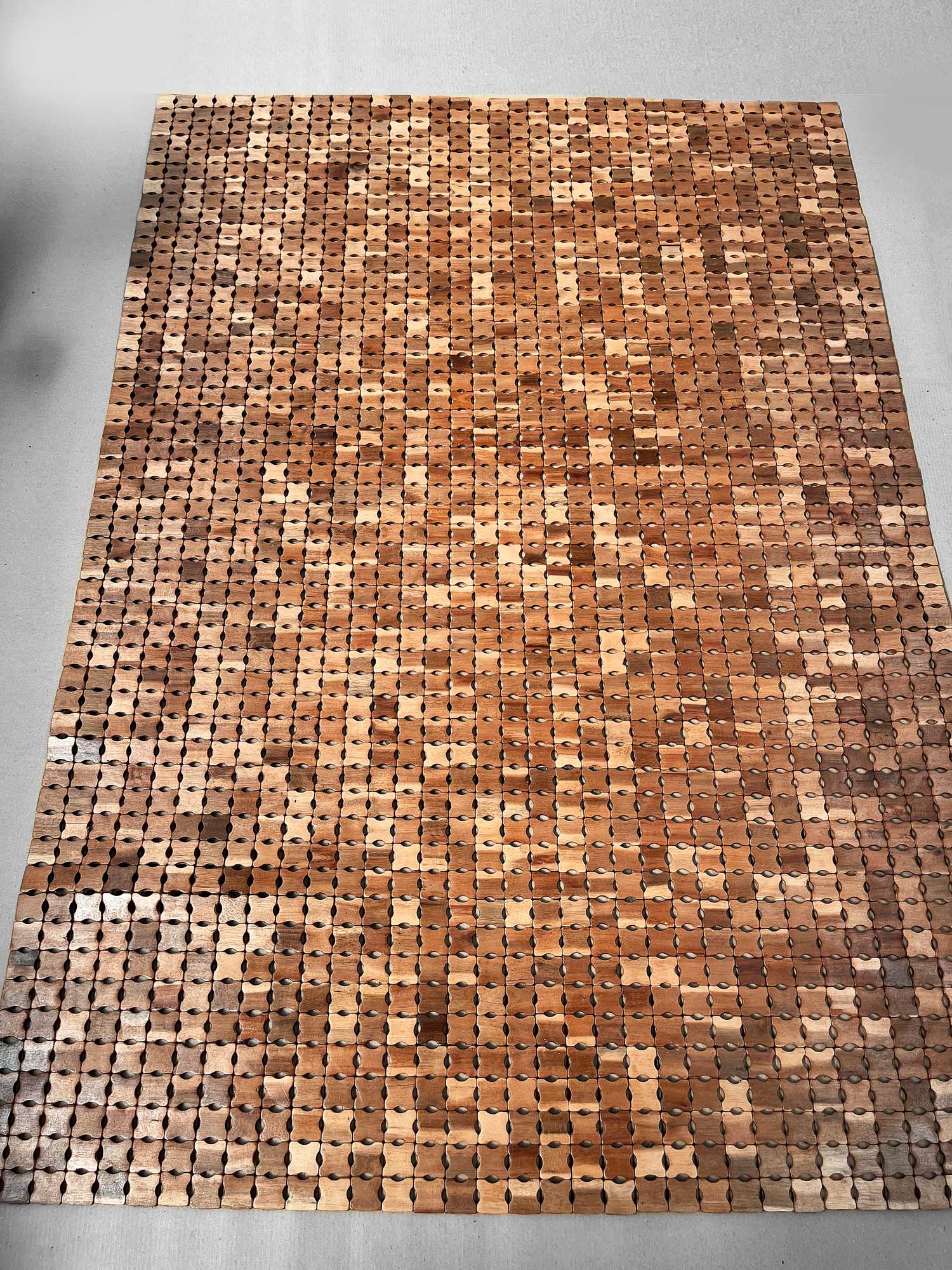 Holzteppich 'Rarung', Akazienholz natur, B 200 cm, L 140 cm von fischer's lagerhaus