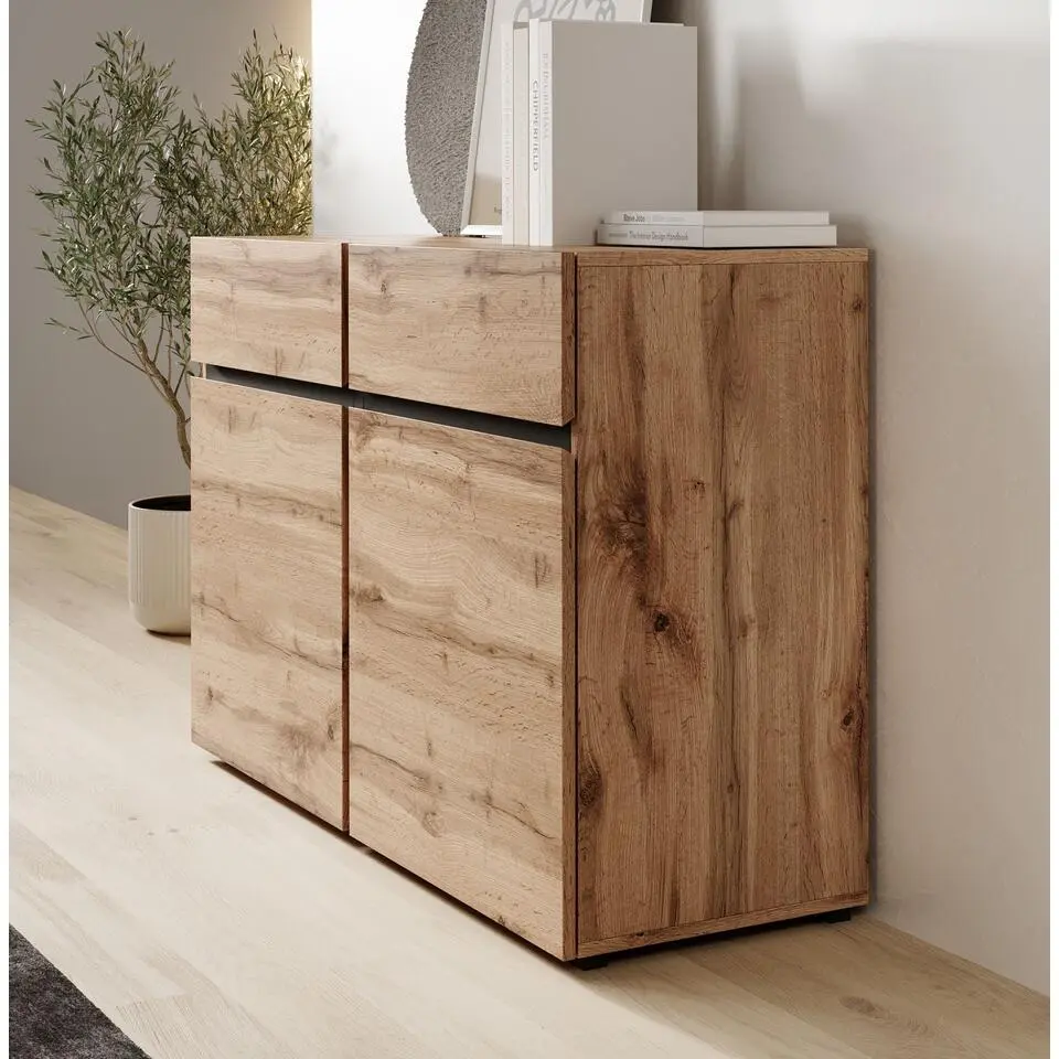 Meubella - Dressoir Cainan - Eiken - 119 cm