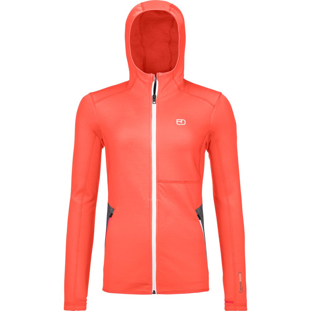 ORTOVOX Fleece Hoody Damen coral