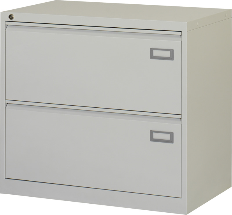 Hängeregistraturschrank Steel, 2 Hängeregisterauszüge, 79 x 48 x 71.6 cm, lichtgrau (RAL 7035)