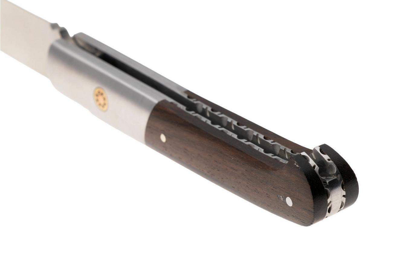 Laguiole en Aubrac Sauveterre Ziricote, Matt Stainless Bolster, Mosaic Pin, zakmes, 11 cm