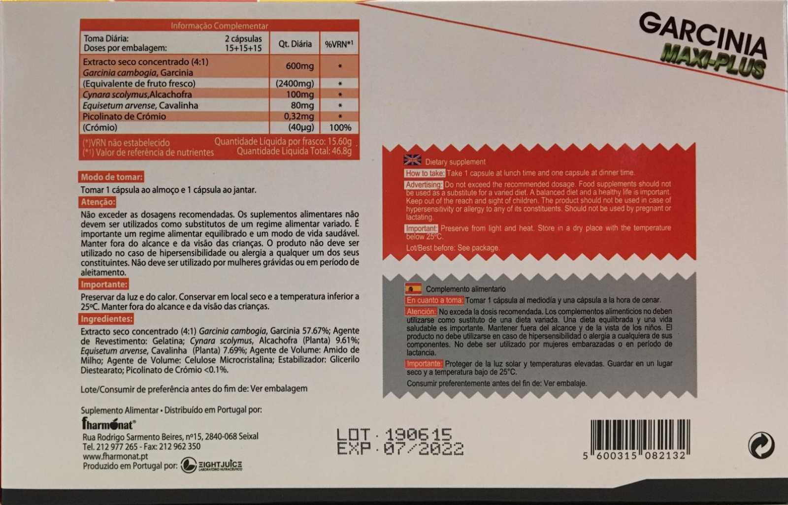 Fharmonat Pack Garcinia Camboja Maxi Plus 3x30 Cápsulas