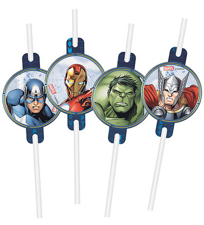 Decorata Party Strohhalme - 4er-Pack - Avengers Infinity Stones
