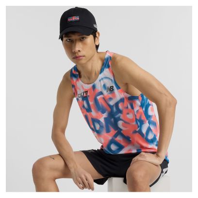 Débardeur New Balance London Edition Printed Athletics Blanc/Rouge/Bleu Homme