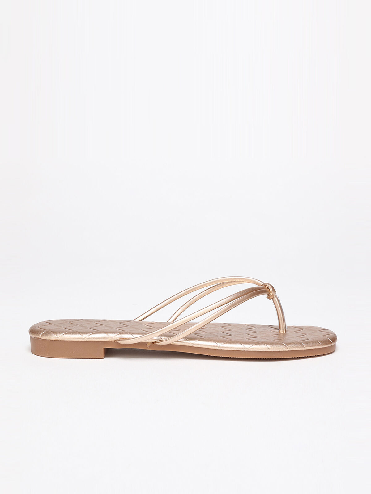 Tongs à double bride- Doré rose