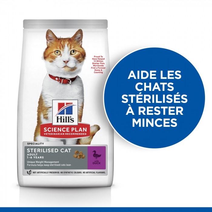 HILL'S Science Plan Sterilised Adult au Canard - Croquettes pour chat