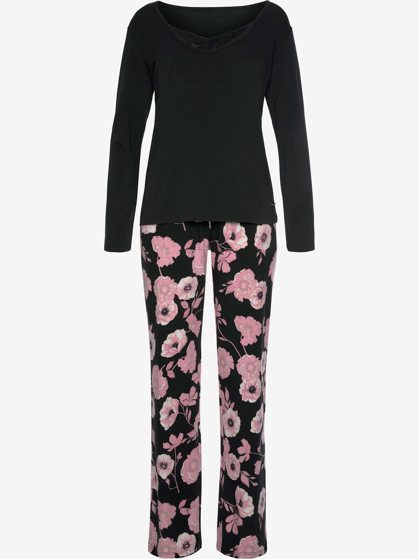 Pyjama élégant avec imprimé anémones