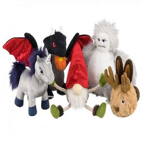 Play Pet Lifestyle Willow's Mythical Plush Animals para Cães - Pacote com 5 unidades
