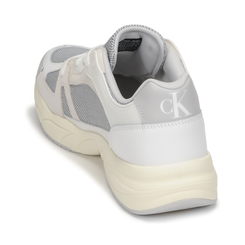 Calvin Klein Jeans - RETRO TENNIS LACEUP MIX LTH - Gris