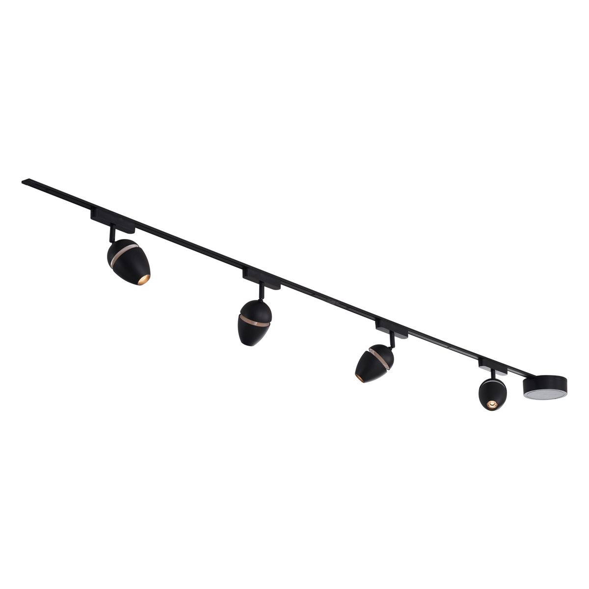 Modern railsysteem met 4 spots zwart 1-fase - Magnetic Eggy