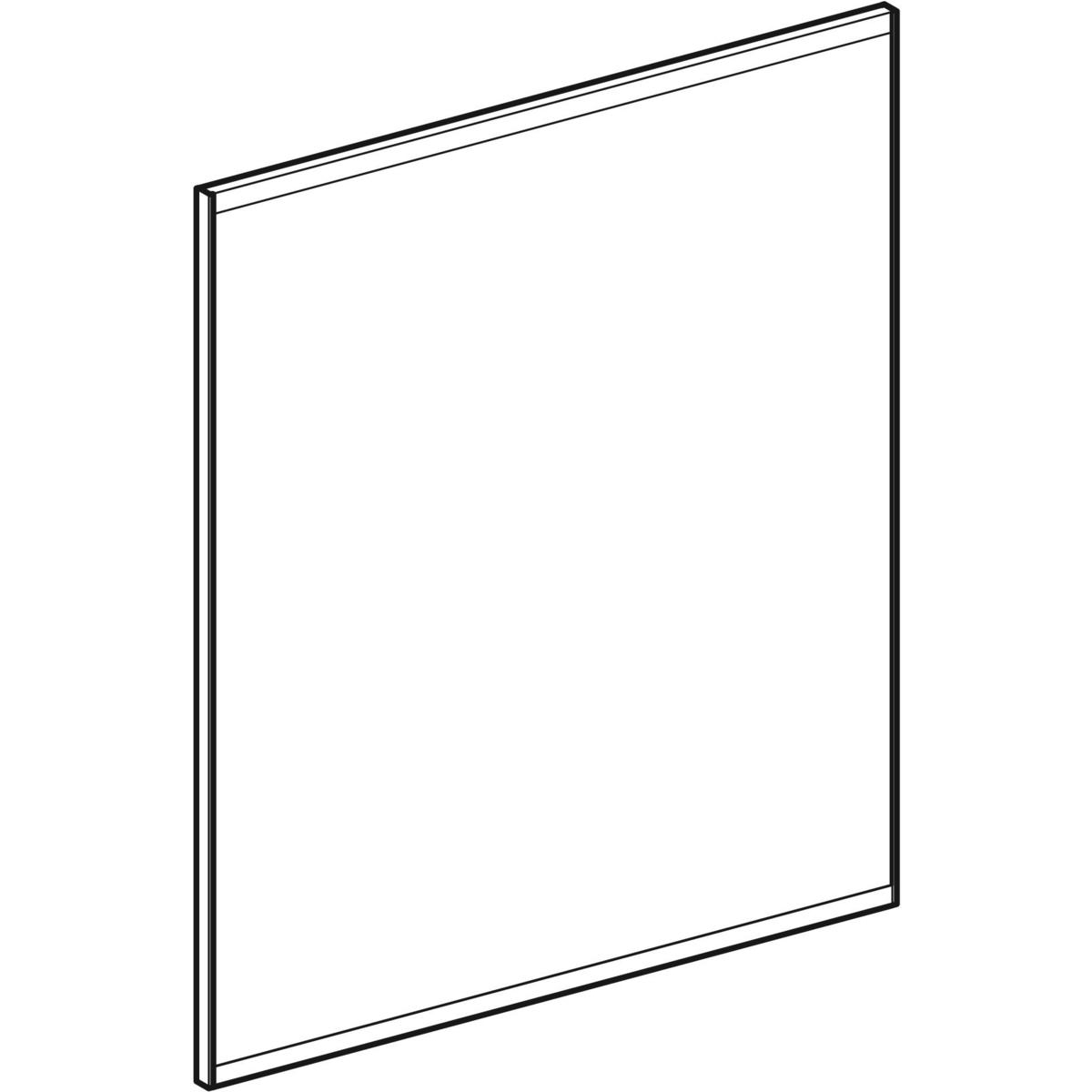 Geberit Option spiegel met verlichting en verwarming 60x70cm zwart