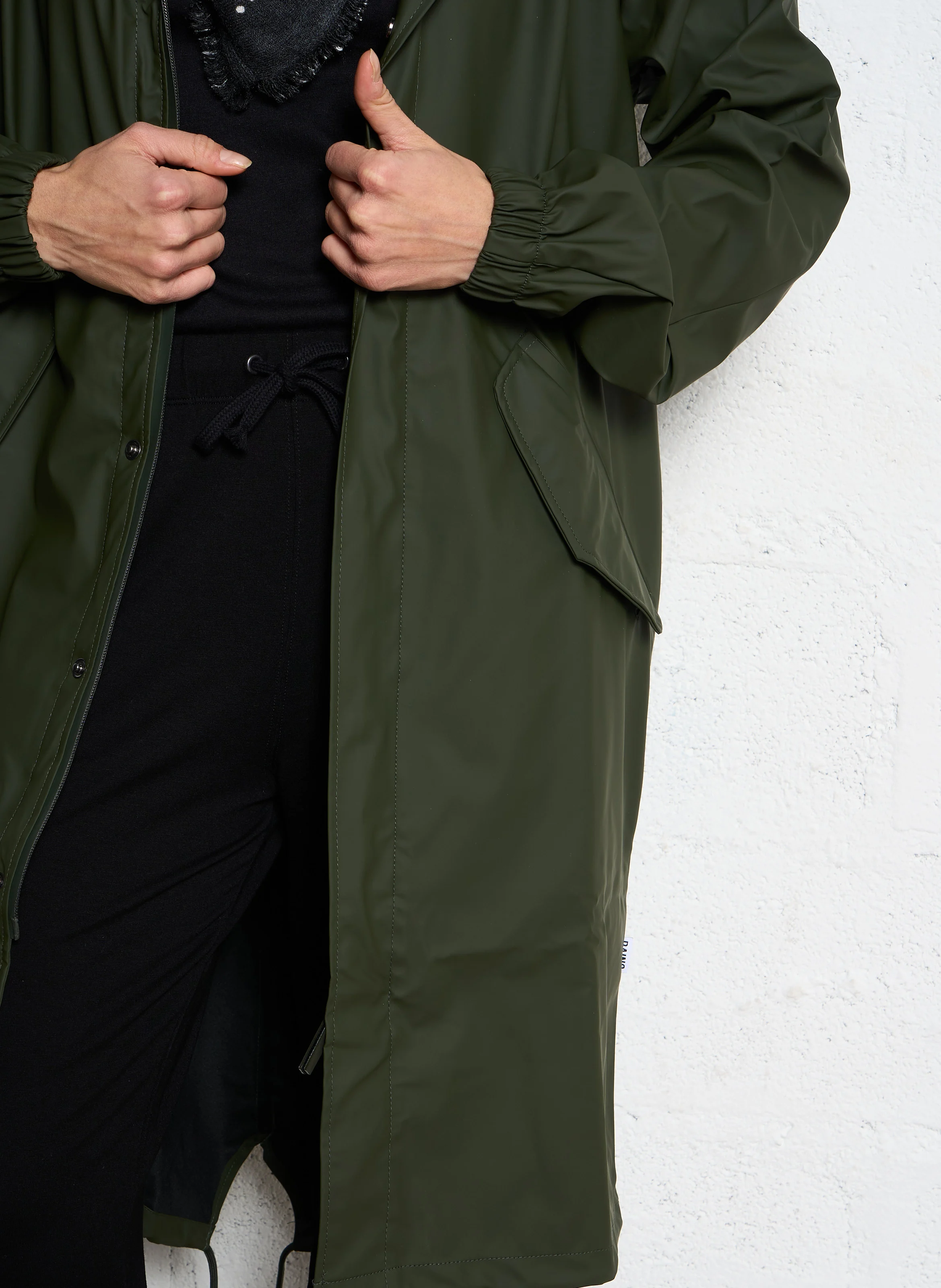 Parka imperméable à capuche | Vert
