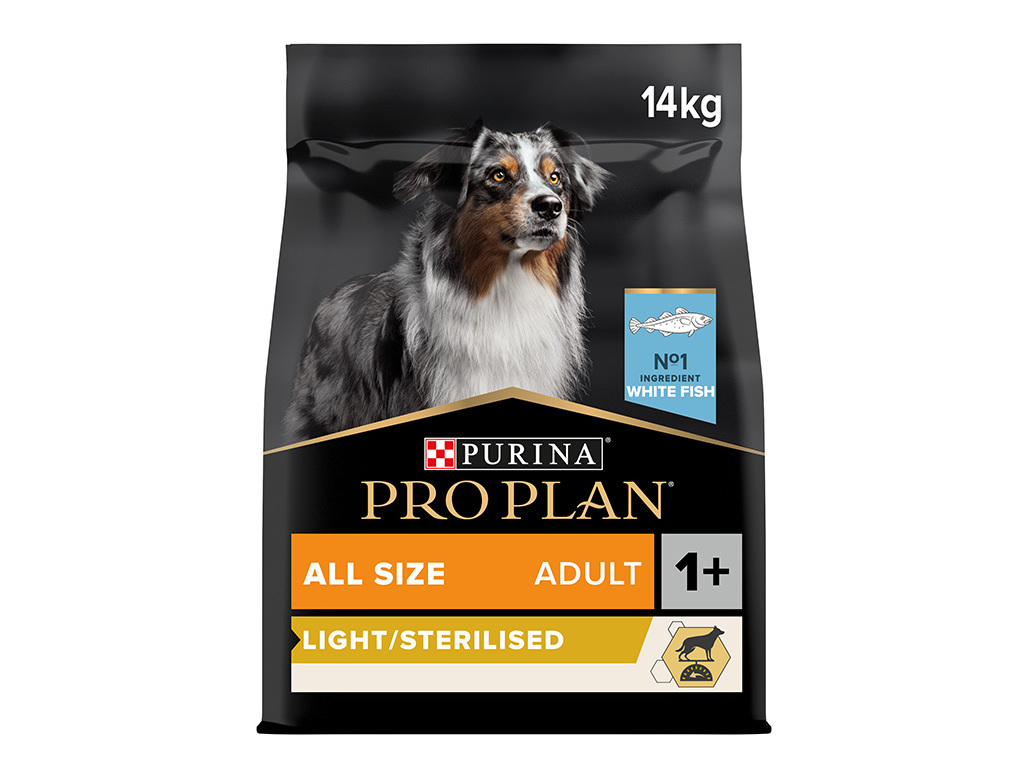 RAÇÃO CÃO PRO PLAN ESTERILIZADO/LIGHT PEIXE 14KG