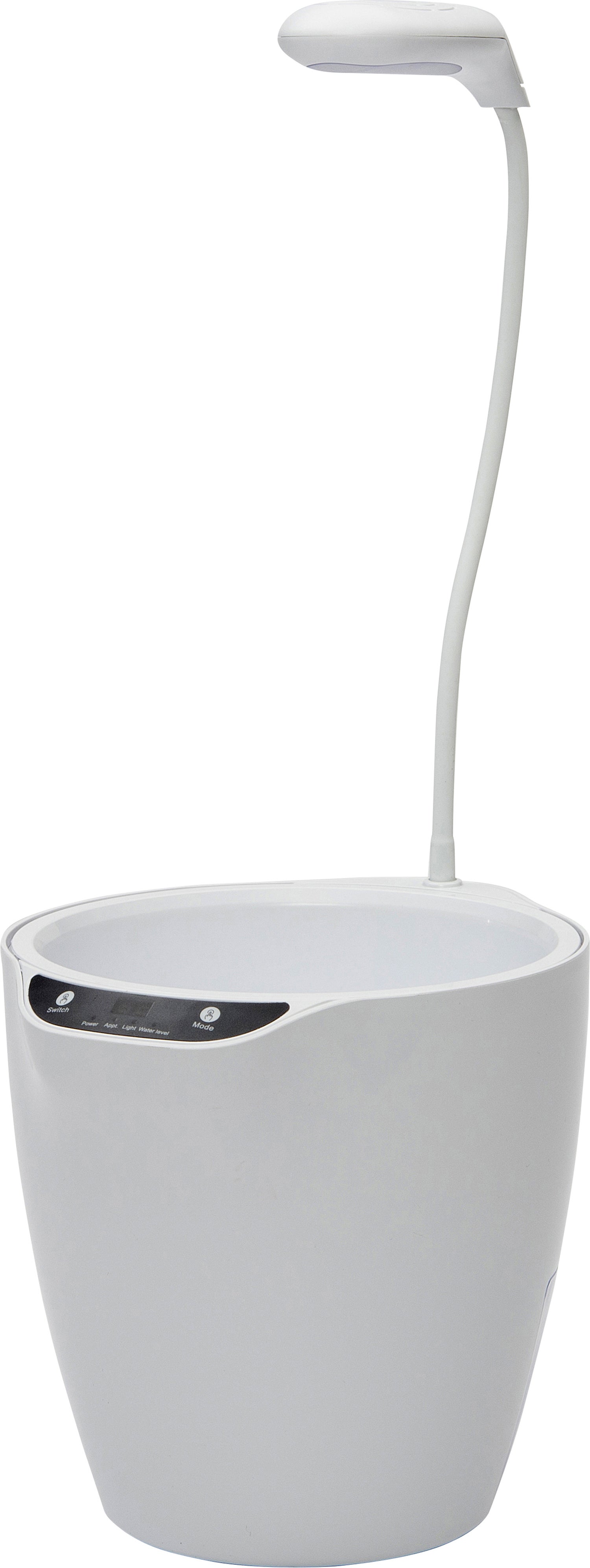 Intratuin bloempot met waterreservoir en groeilicht wit D 25,2 H 56,5 cm