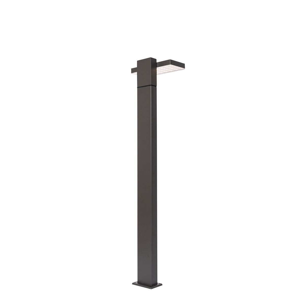 Staande buitenpaal donkergrijs 80 cm incl. LED en dimlicht op solar - Sunnie