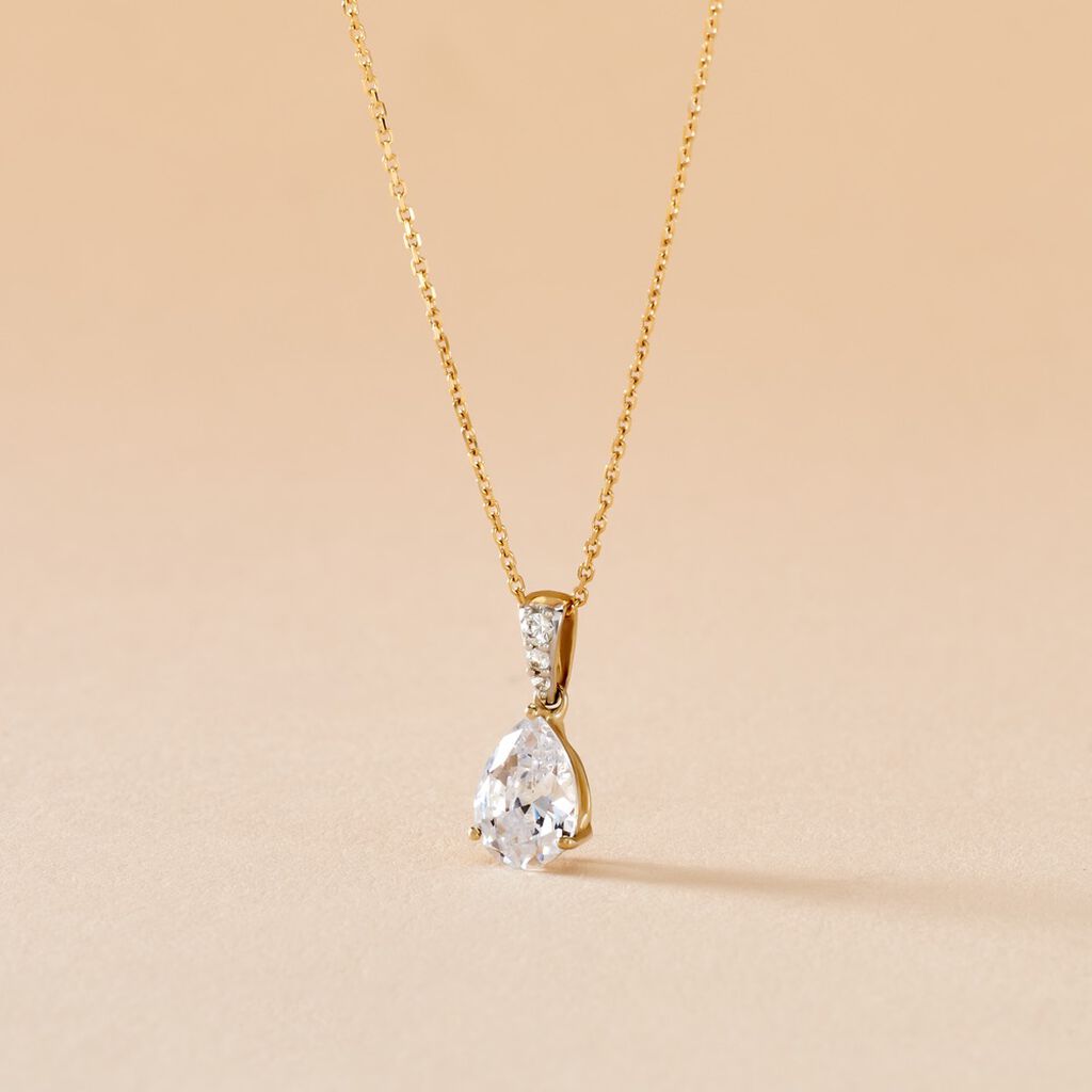 Pendentif Gorgel Or Jaune Oxyde De Zirconium