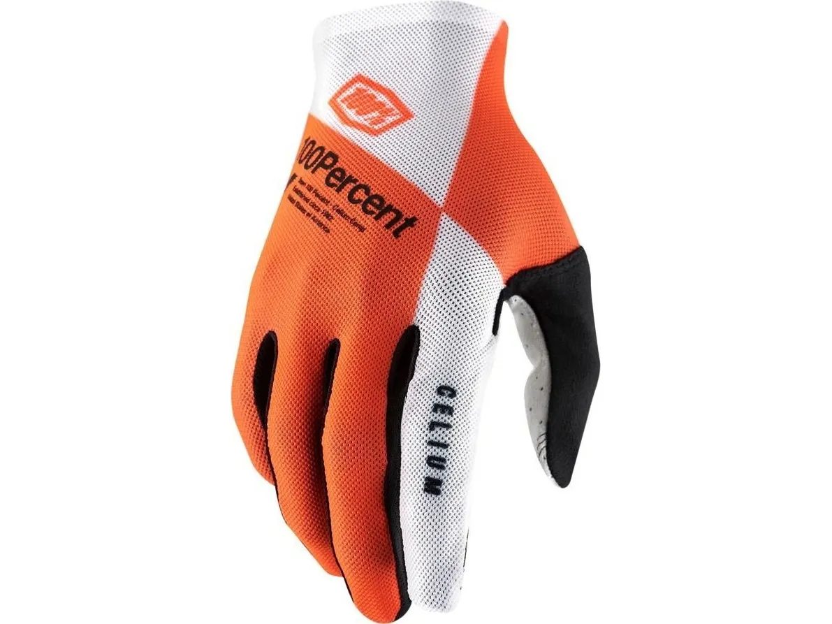 100% CELIUM Handske sort hvid fluo gul størrelse S (håndlængde 181-187 mm) (DWZ)