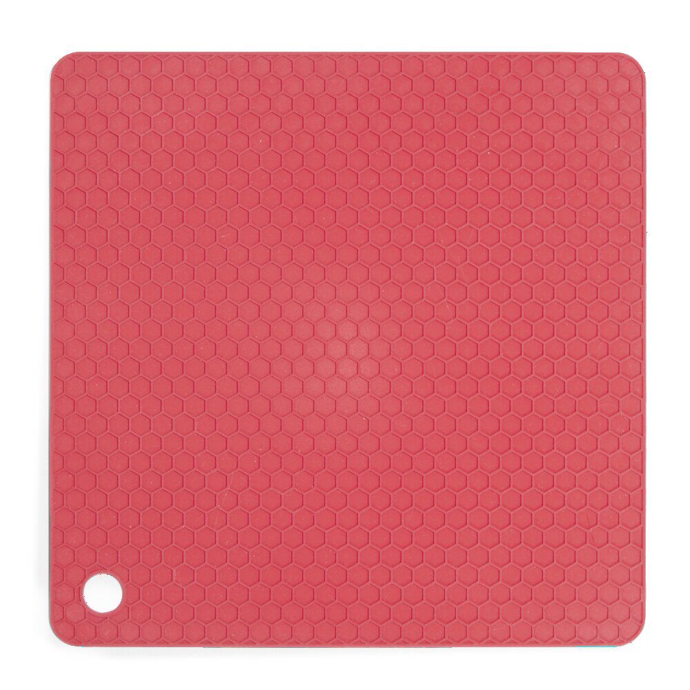 Dessous de plat carré en silicone 18x18cm - 2 coloris