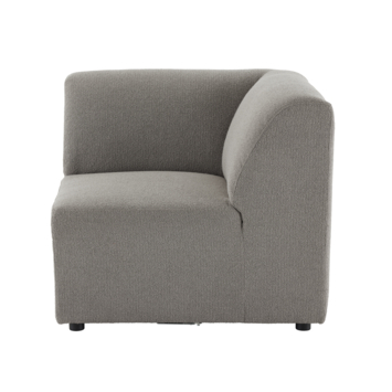 Modulaire bank Lieve hoekdeel midden taupe stof