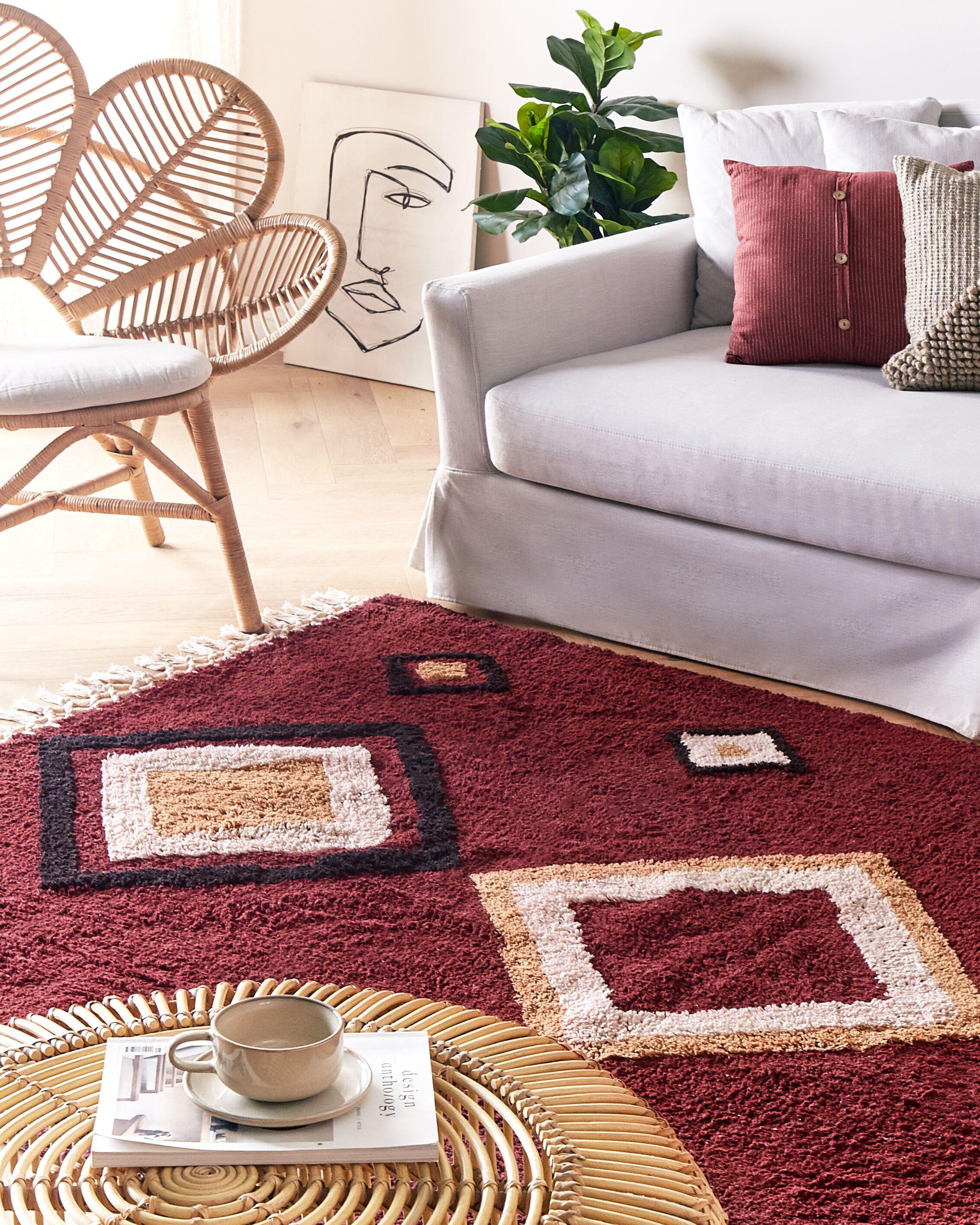 Vloerkleed SIIRT Rood 160 x 230 cm Katoen