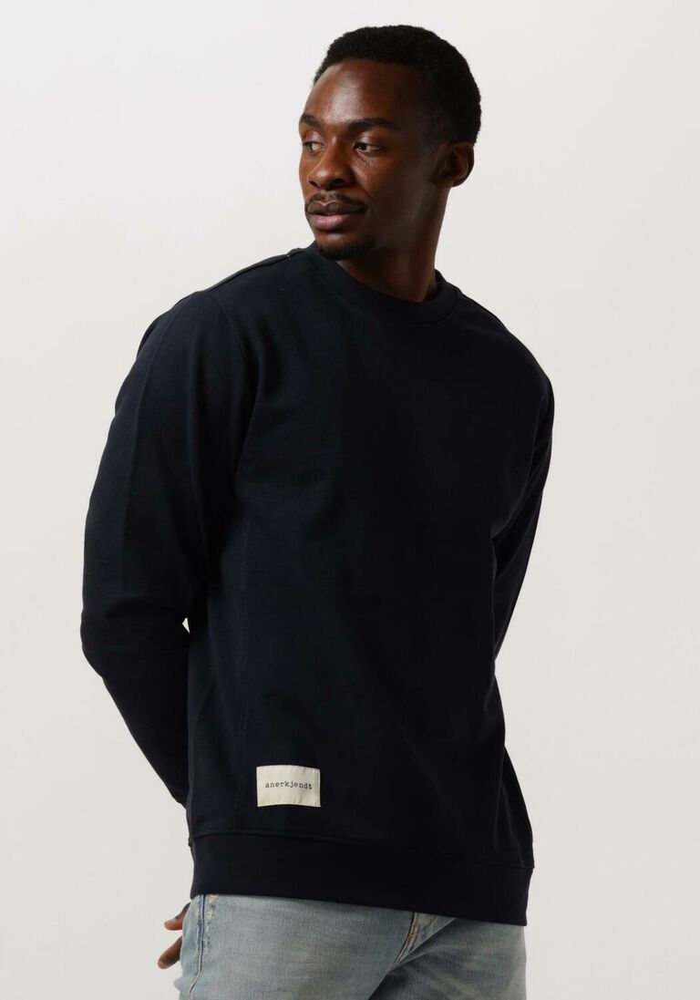 ANERKJENDT donkerblauwe anerkjendt sweater akruben sweat noos - gots