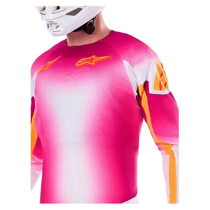 Maillot cross Alpinestars SUPERTECH - SX MIG AFD 2025 - Rose / Blanc
