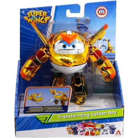 Waiky Super Wings Transforming Flugzeug Golden Boy, ca. 12 cm
