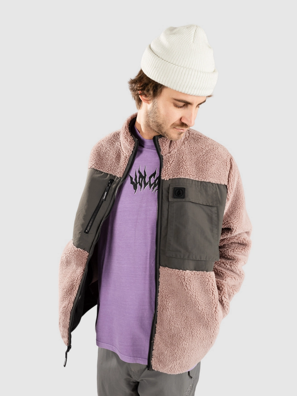Volcom Storm Stone Zip Hoodie bordeaux brown