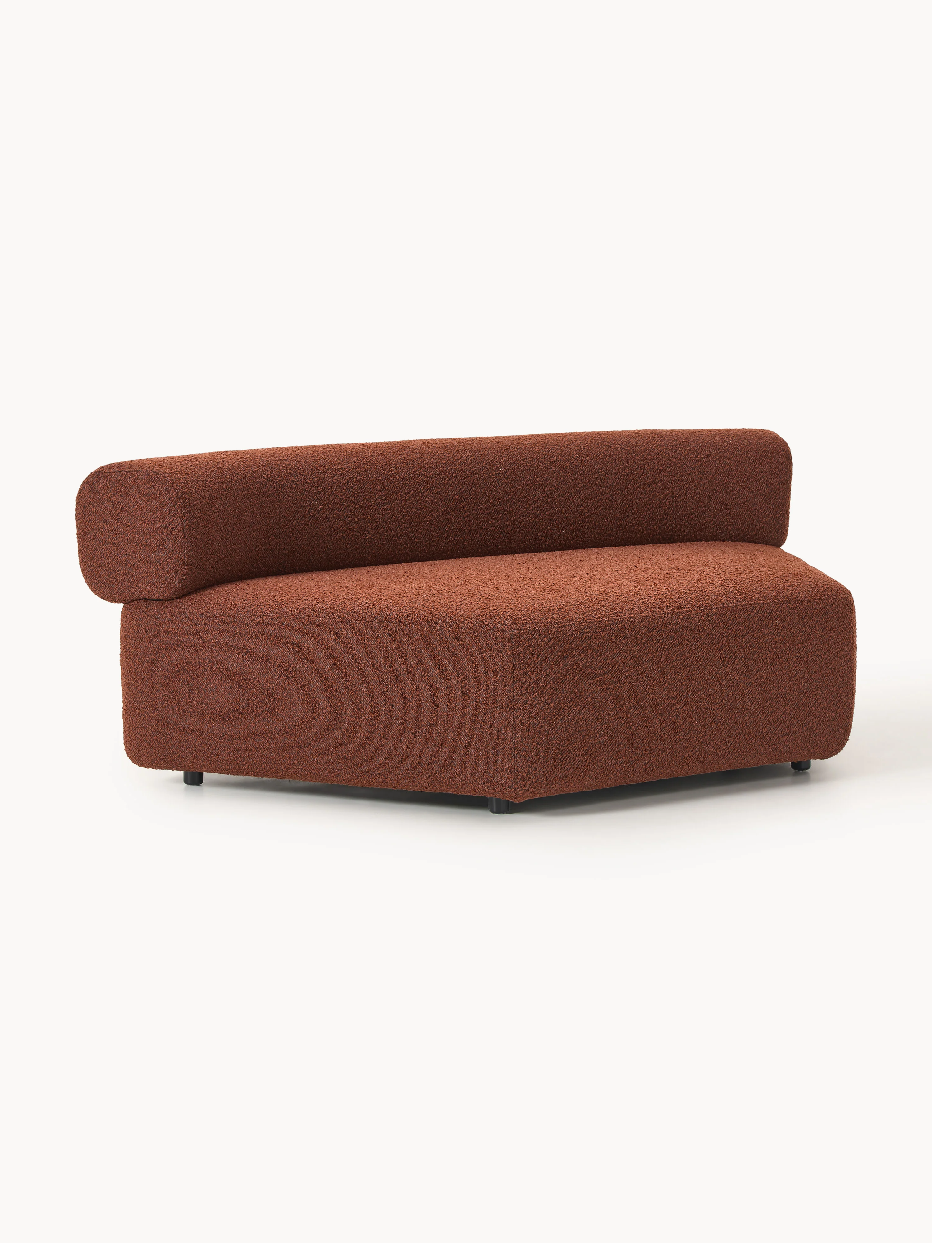 Ronde bouclé hoekmodule Anton