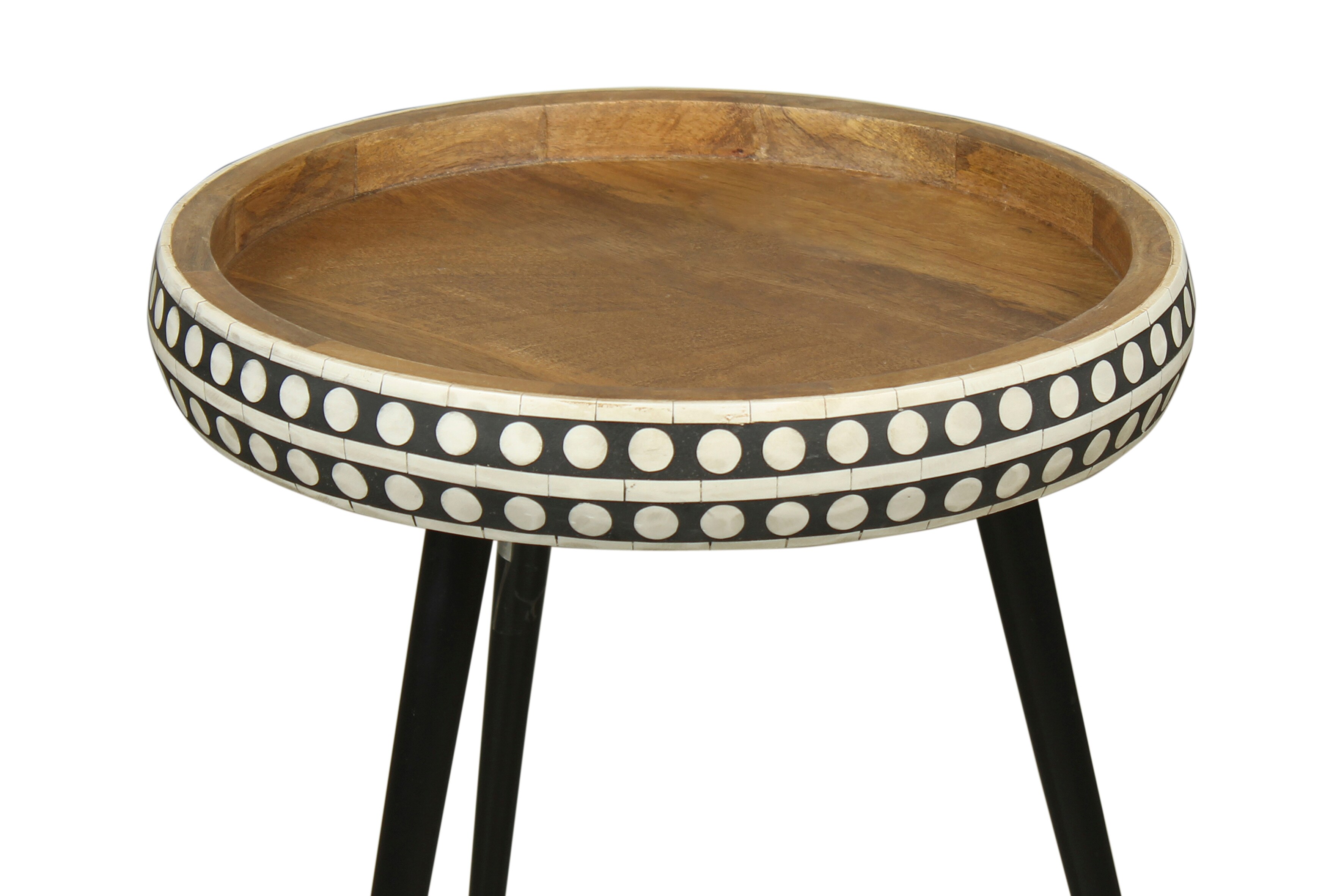 byLIVING Beistelltisch JANA, Breite 35 cm, Mangoholz natur/schwarz