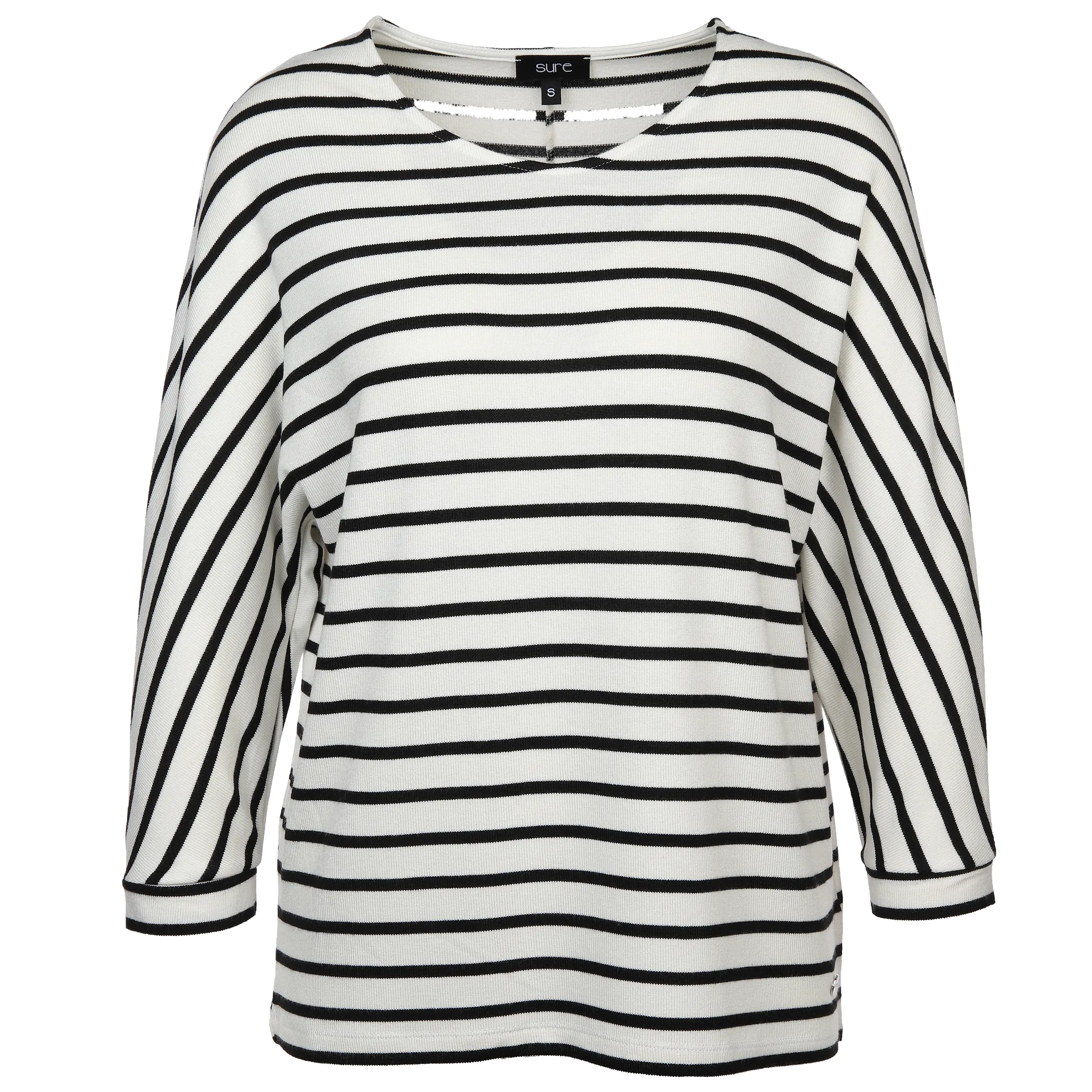 Damen Shirt mit 3/4 langen Fledermausärmeln