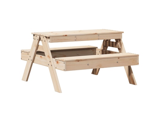 VIDAXL - Table avec banc Table de pique-nique pour enfants 88x97x52cm bois massif de...