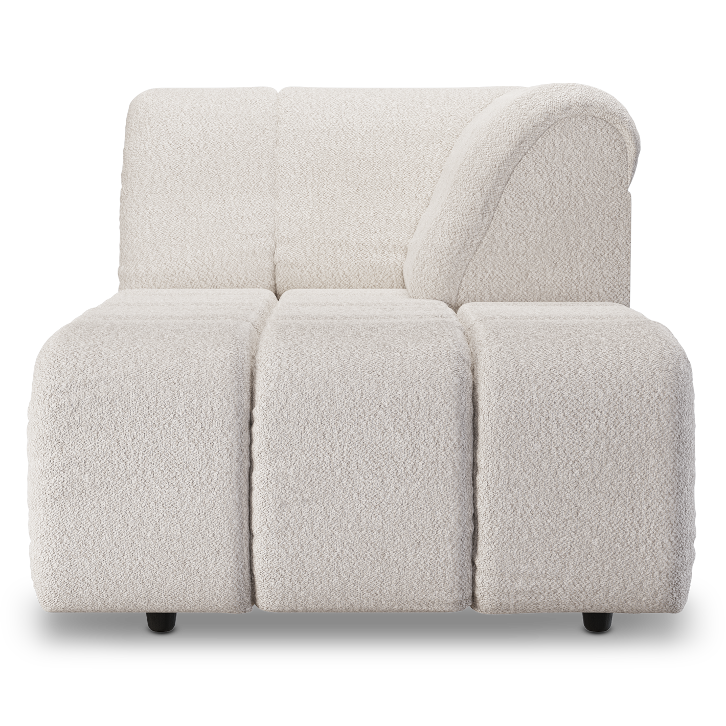 Modulaire bank HKliving Wave Boucle - Divan right cream