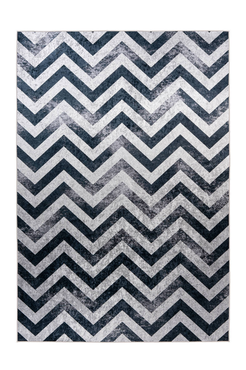 Teppich - schwarz-grau -80x150 cm