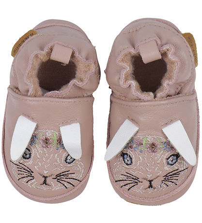 Mikk-Line Leder-Krabbelschuhe - Adobe Rose
