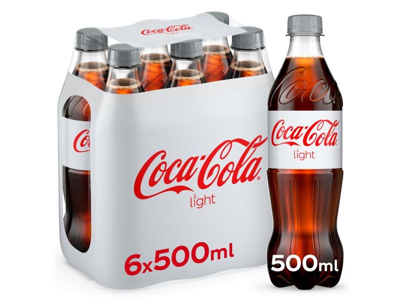 Coca Cola Soft-Drinks Light 6 x 0.5 l Prickelndes Erfrischungsgetränk mit Koffein und Süssungsmitteln