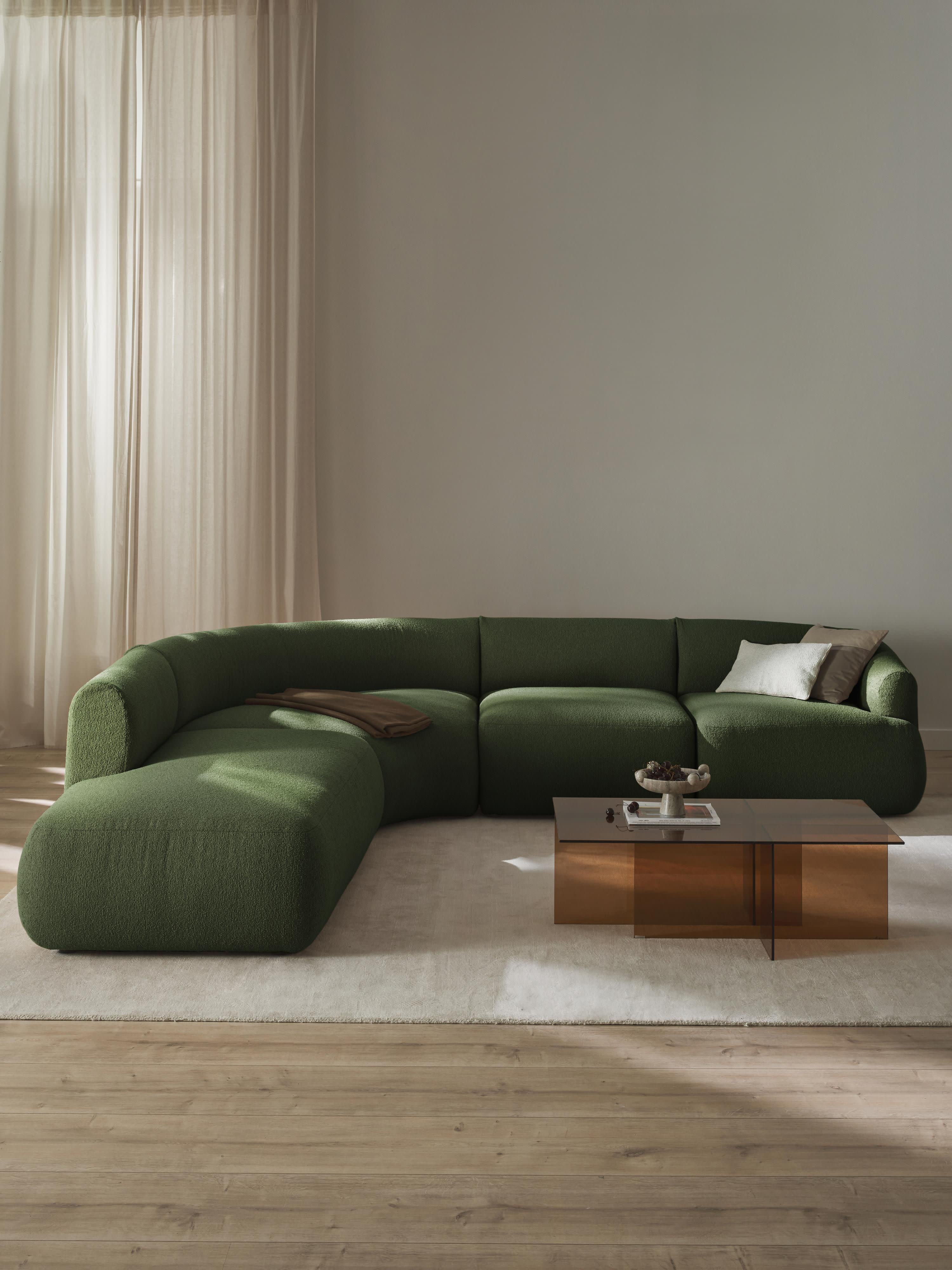 Modulaire bouclé hoekbank Sofia (4-zits)