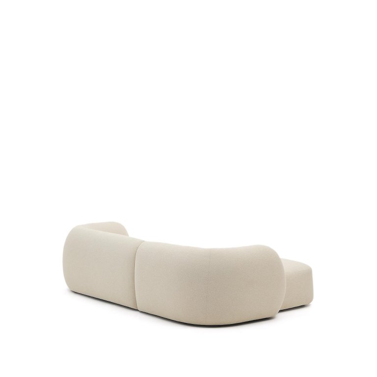 Kave Home Martina 3-zits bank met chaise longue rechts ecru