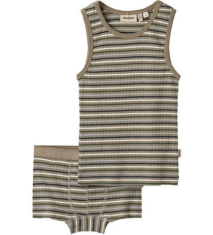 Wheat Unterwäsche - 2-teilig - Rib - Lui - Multi Stripe