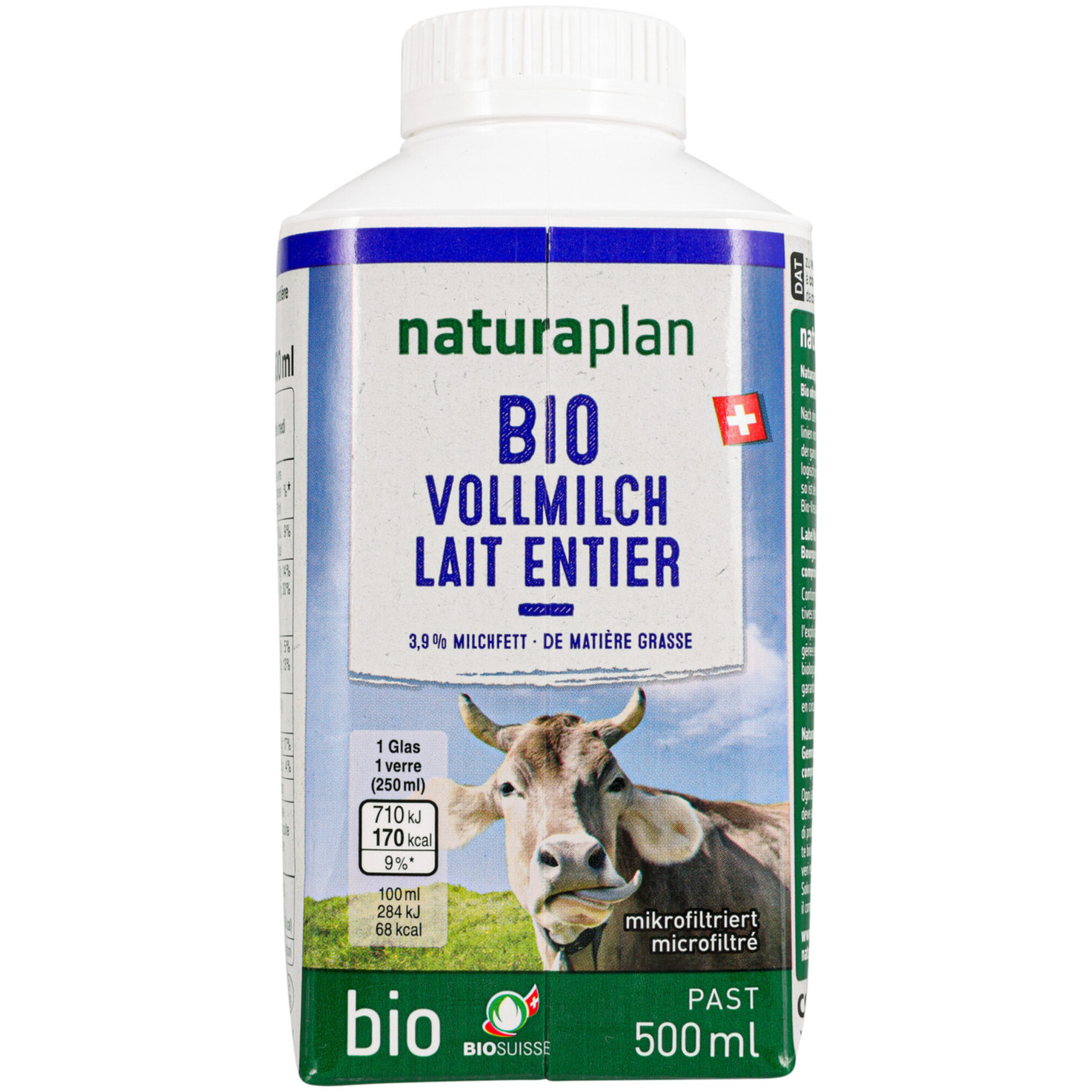 Naturaplan Bio Vollmilch 3,9% Milchfett Past