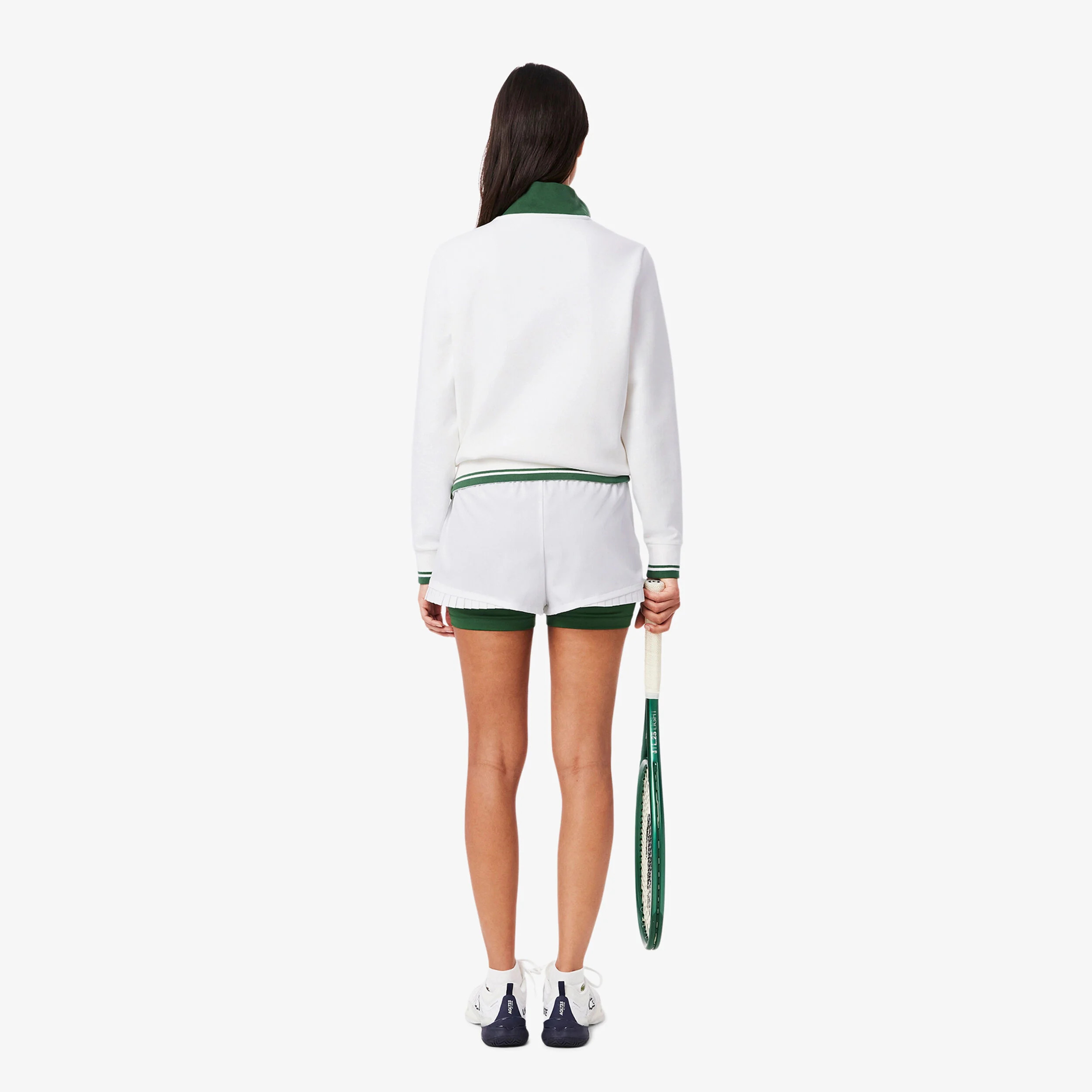 Lacoste Shorts Femmes - Blanc , Vert Foncé